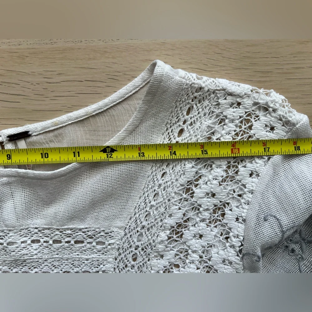 Free People Sweet Sunny Days Lace Midi Tunic Dress L - Picture 13 of 15